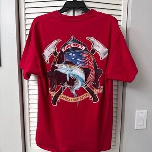 Guy Harvey Red Fire Dept Graphic Tee